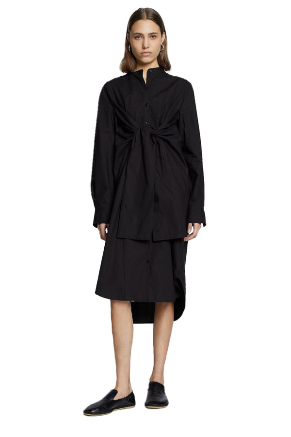 Poplin Tied Shirt Dress