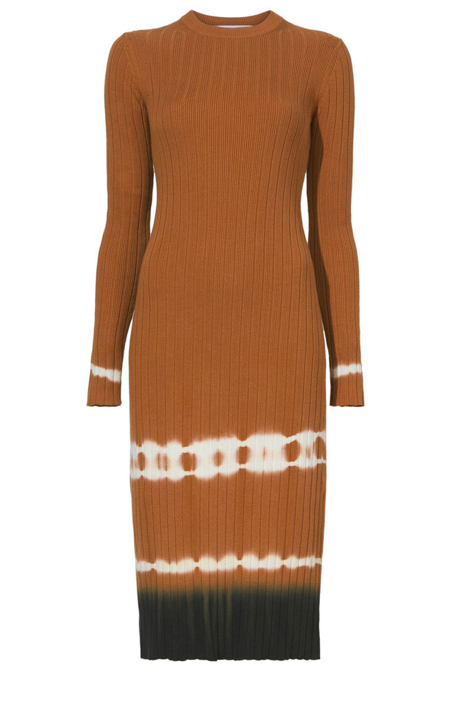 Ribbed Knitted Dip-Dye Dress