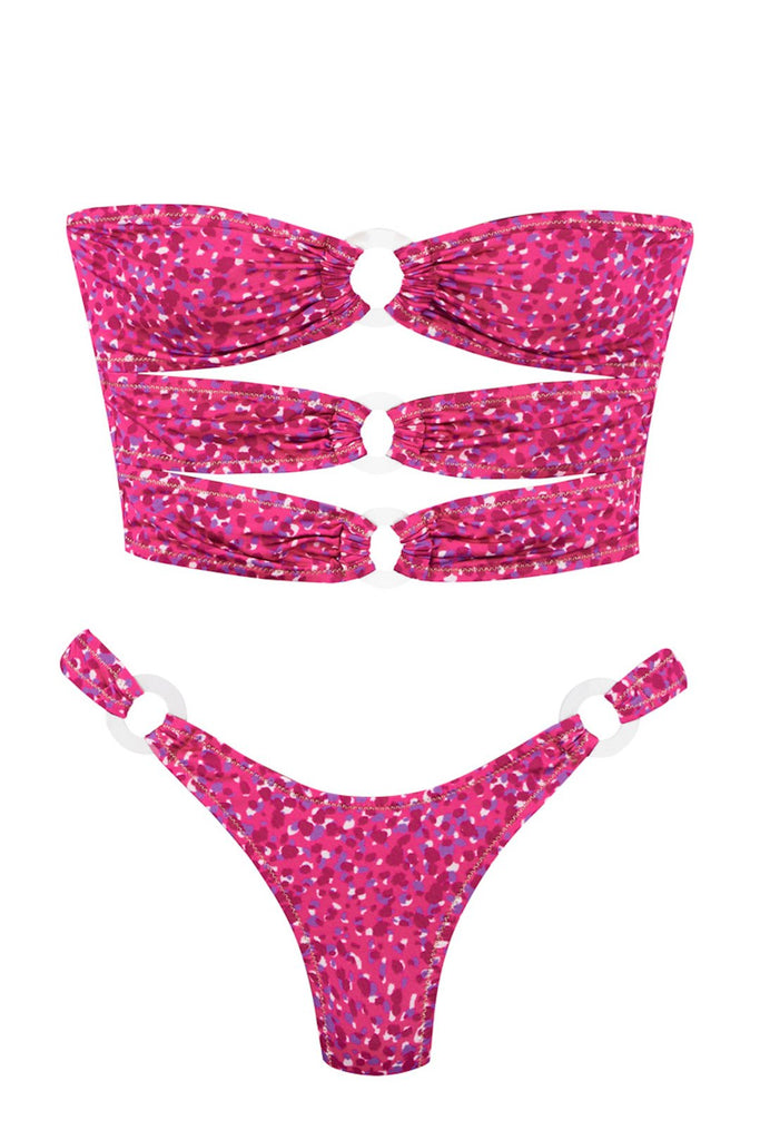 reina olga cage bikini pois pink