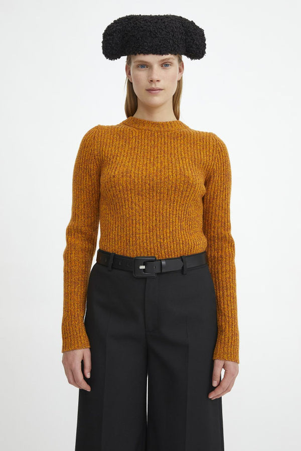 rodebjer talena merino wool sweater sharp orange gyapjupulover