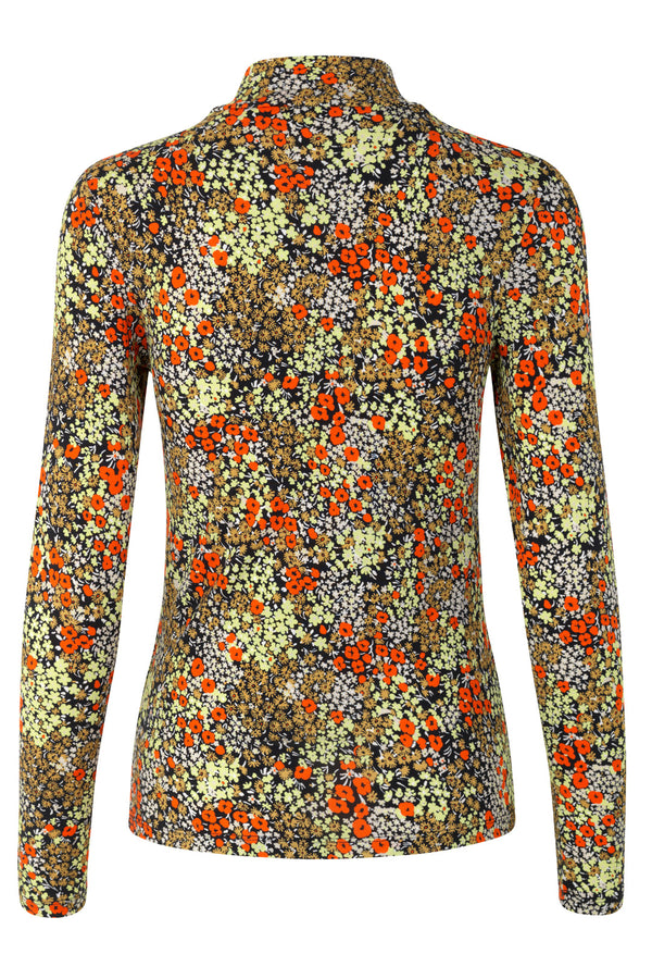 Elsi Floral-Print Lyocell-Blend Turtleneck Top